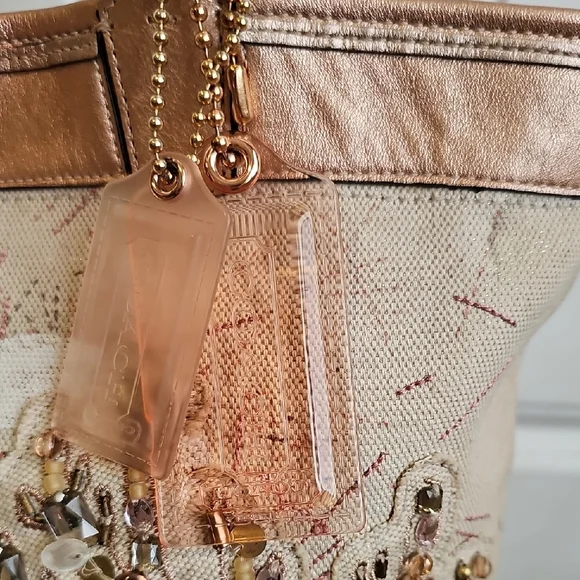 Coach 2011 Audrey "Leigh" Slim Tote Coral Reef EUC - Picture 5 of 14